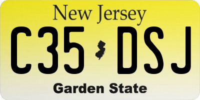 NJ license plate C35DSJ