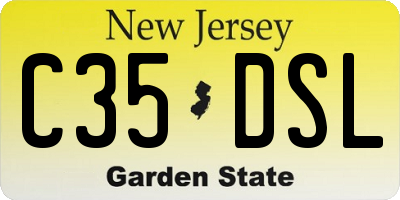 NJ license plate C35DSL