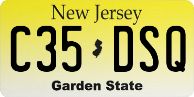 NJ license plate C35DSQ