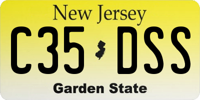NJ license plate C35DSS
