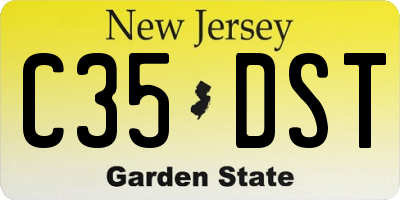 NJ license plate C35DST
