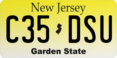 NJ license plate C35DSU