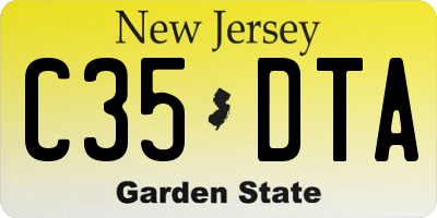 NJ license plate C35DTA