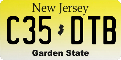 NJ license plate C35DTB