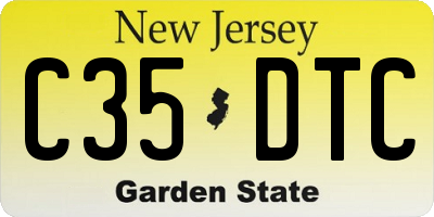 NJ license plate C35DTC