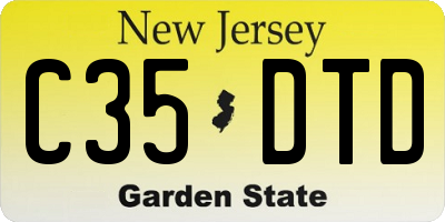 NJ license plate C35DTD