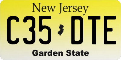NJ license plate C35DTE
