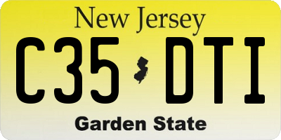 NJ license plate C35DTI