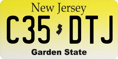 NJ license plate C35DTJ