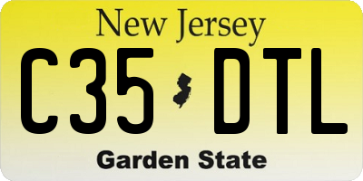 NJ license plate C35DTL