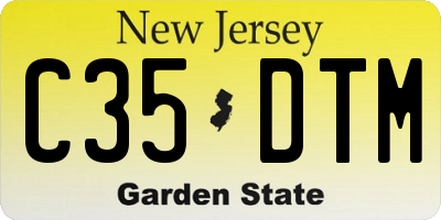 NJ license plate C35DTM