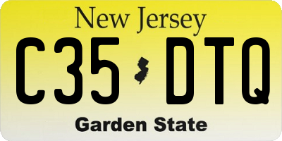 NJ license plate C35DTQ