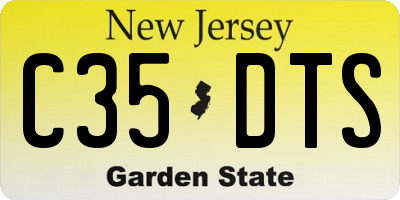 NJ license plate C35DTS