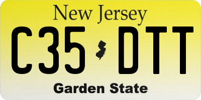 NJ license plate C35DTT