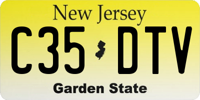 NJ license plate C35DTV