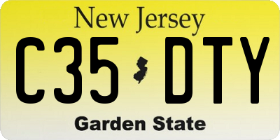 NJ license plate C35DTY