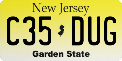 NJ license plate C35DUG