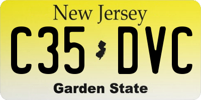 NJ license plate C35DVC