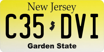NJ license plate C35DVI