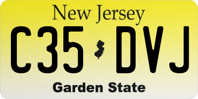 NJ license plate C35DVJ
