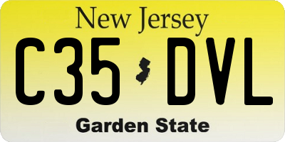NJ license plate C35DVL