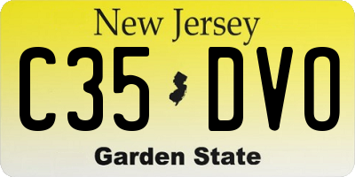 NJ license plate C35DVO