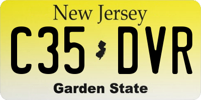 NJ license plate C35DVR