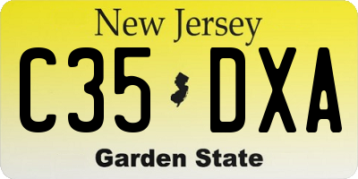 NJ license plate C35DXA
