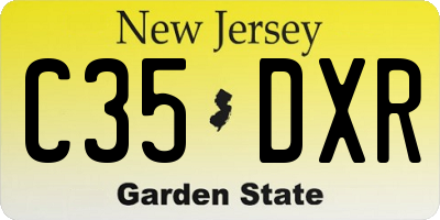 NJ license plate C35DXR