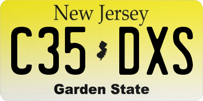 NJ license plate C35DXS