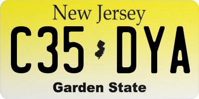 NJ license plate C35DYA