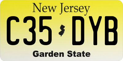 NJ license plate C35DYB