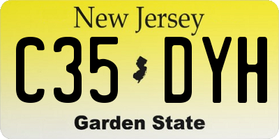 NJ license plate C35DYH