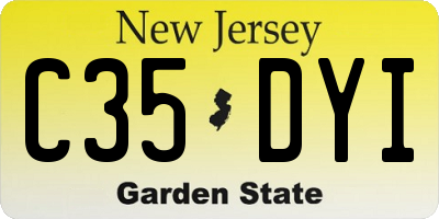 NJ license plate C35DYI
