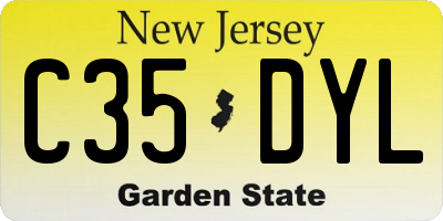 NJ license plate C35DYL