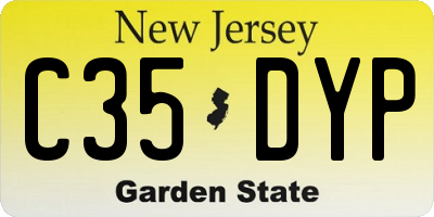 NJ license plate C35DYP