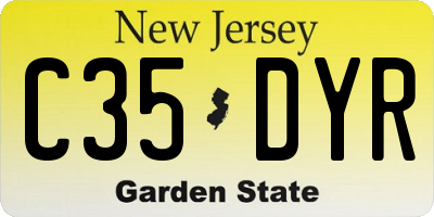 NJ license plate C35DYR