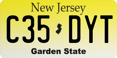 NJ license plate C35DYT