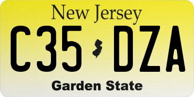 NJ license plate C35DZA
