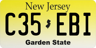 NJ license plate C35EBI