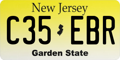 NJ license plate C35EBR