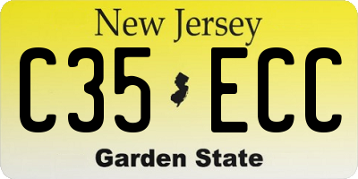 NJ license plate C35ECC
