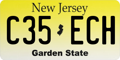 NJ license plate C35ECH