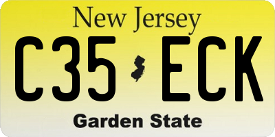 NJ license plate C35ECK