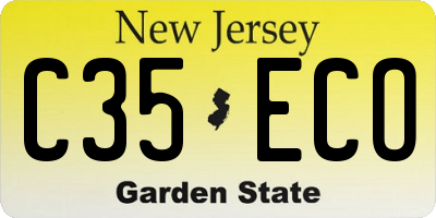 NJ license plate C35ECO