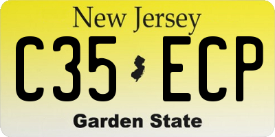 NJ license plate C35ECP