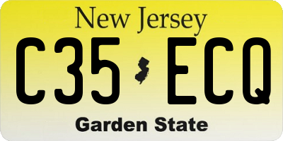 NJ license plate C35ECQ