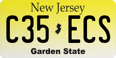 NJ license plate C35ECS