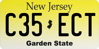 NJ license plate C35ECT