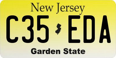 NJ license plate C35EDA